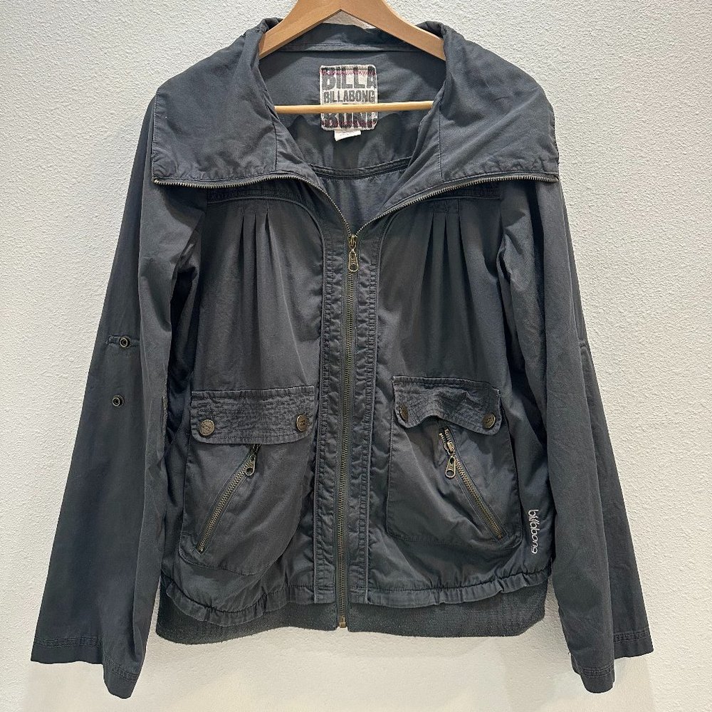 Billabong Grey Bomber Jacket (Large)